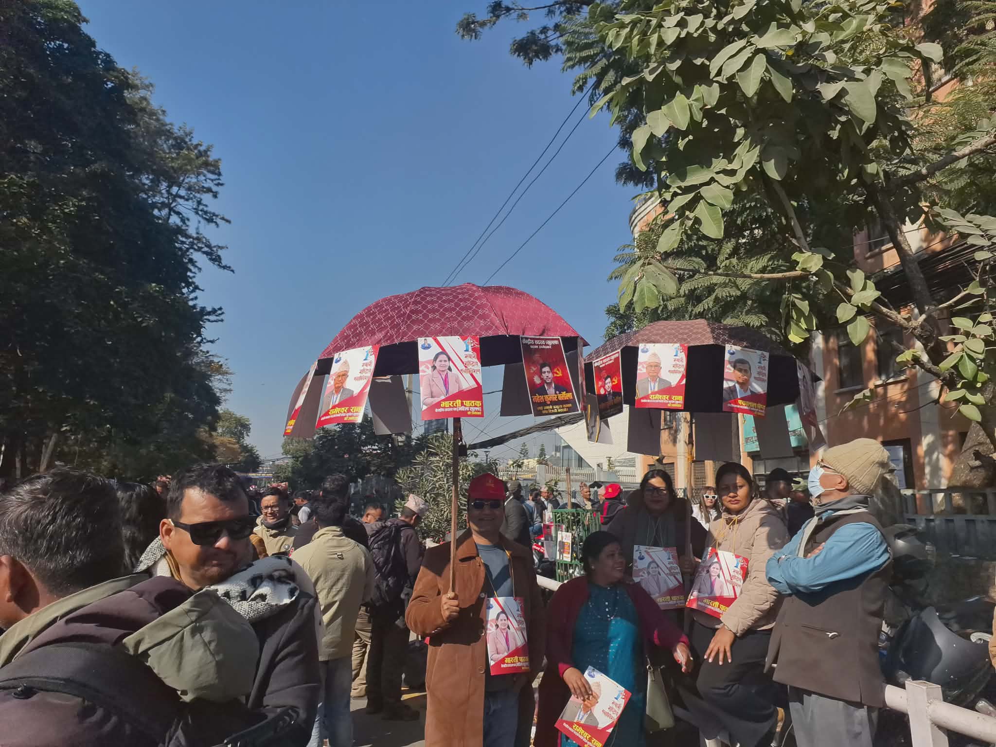 CPN (UML) candidates seek votes at Bhrikutimandap (Photos)