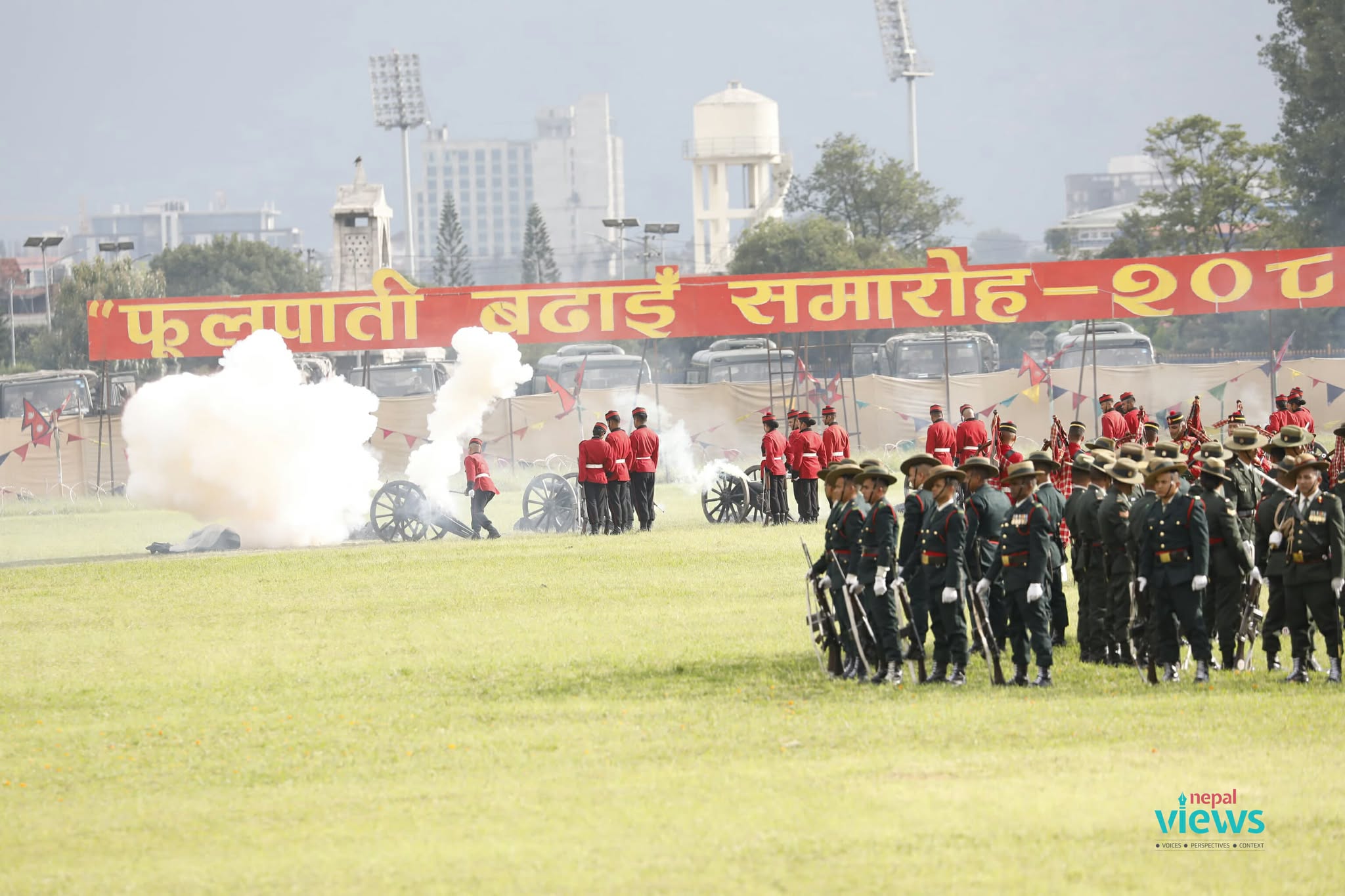 Nepal Army marks Fulpati with traditional Parade in Tundikhel (Photo Feature)