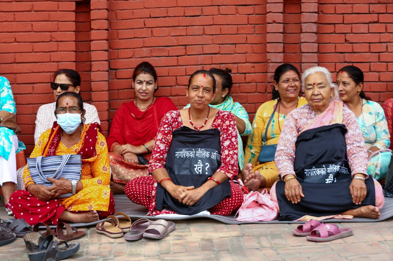 Tilganga's displaced residents launch sit-in protest (Photos) | Nepal ...