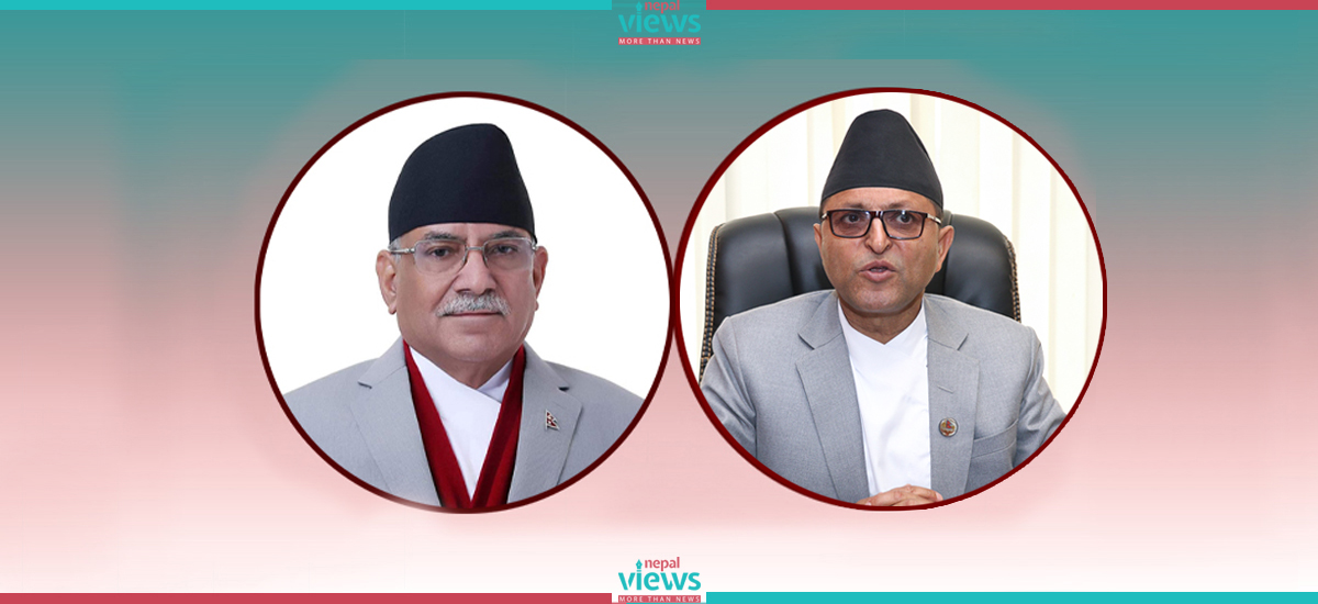 PM Dahal, NA Chair Timilsina meet