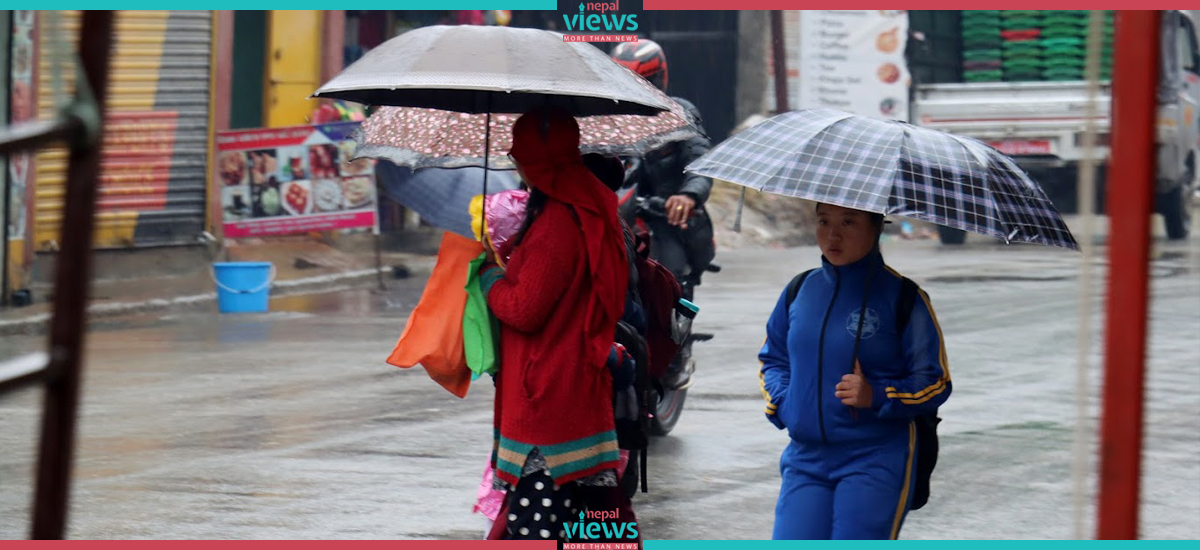 Westerly wind causes light rainfall across country