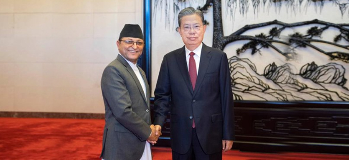 NA Chair Timilsina, NPC Standing Committee Chair Zhao meet