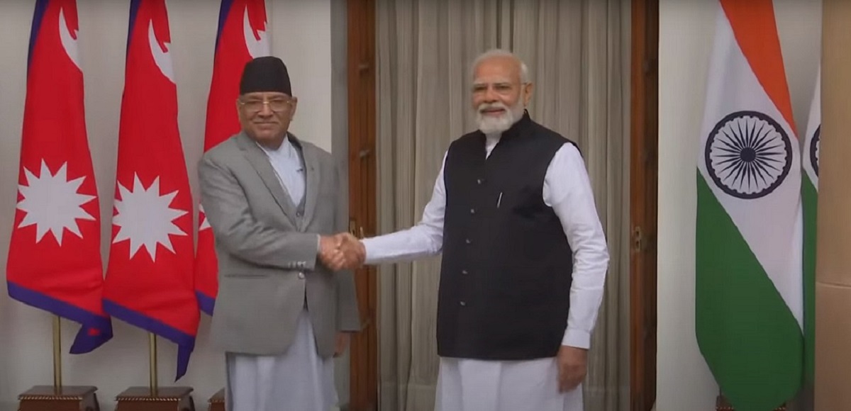 PM Dahal meets his Indian counterpart Modi