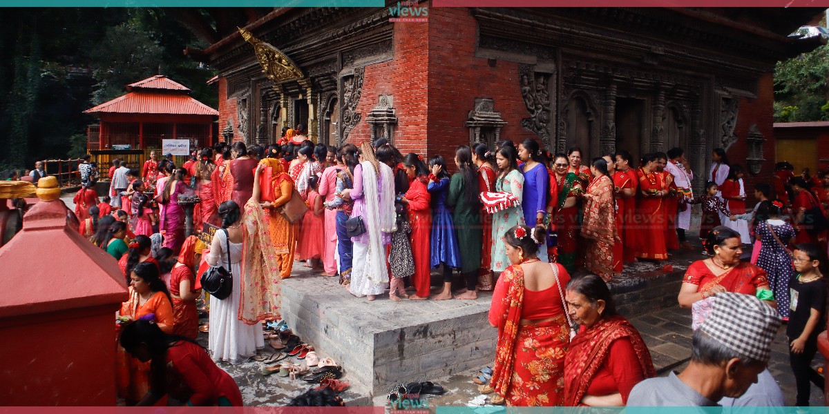 Haritalika Teej: Women devotees worshipping Lord Shiva in Gokarneshwor (Photo Feature)