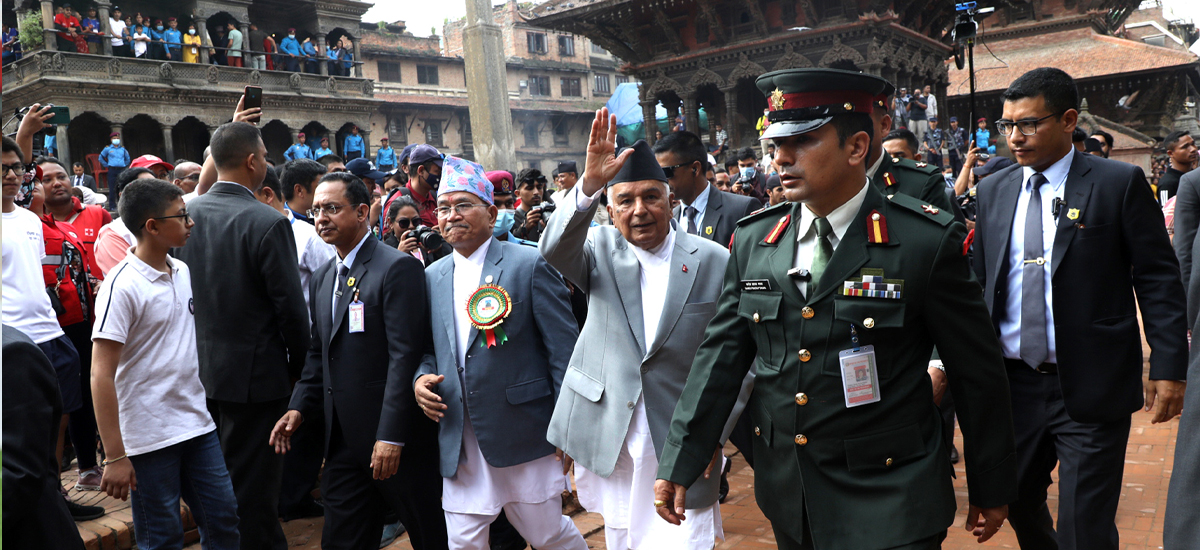 President Paudel visits Patan Krishna Temple on Krishna Janmashtami