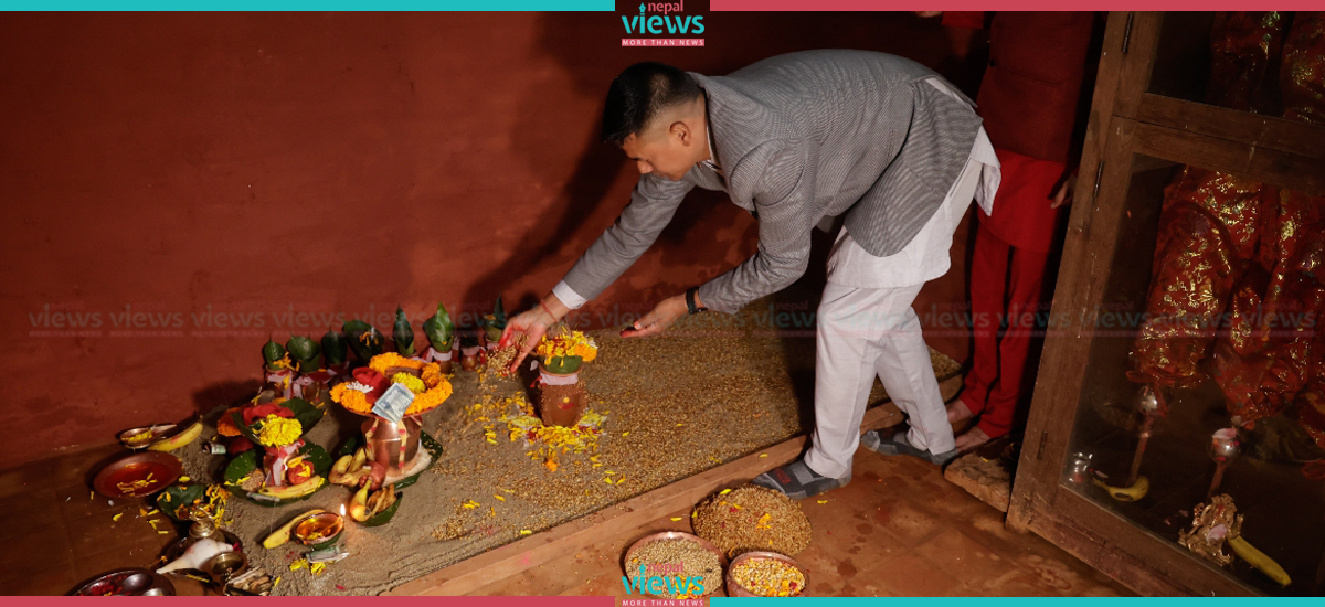 Ghatasthapana in Nasal Chowk (Photo Feature)