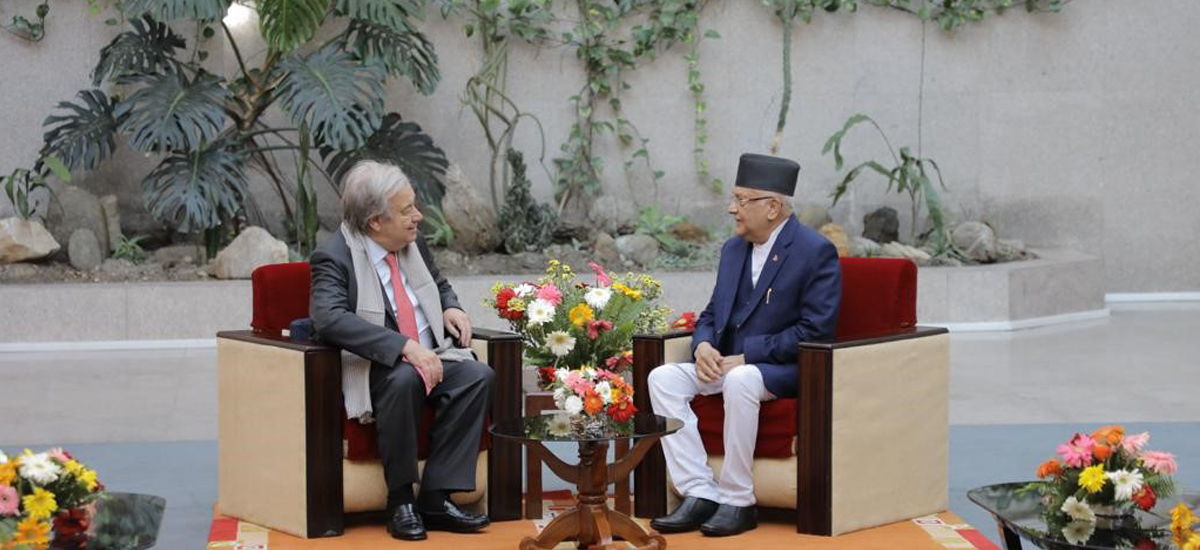 UN Secretary-General Guterres calls on UML Chair Oli