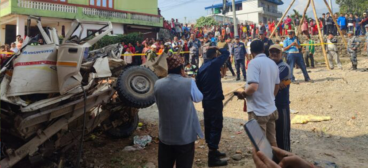 Death of 6 people in jeep accident in Nawalparasi East