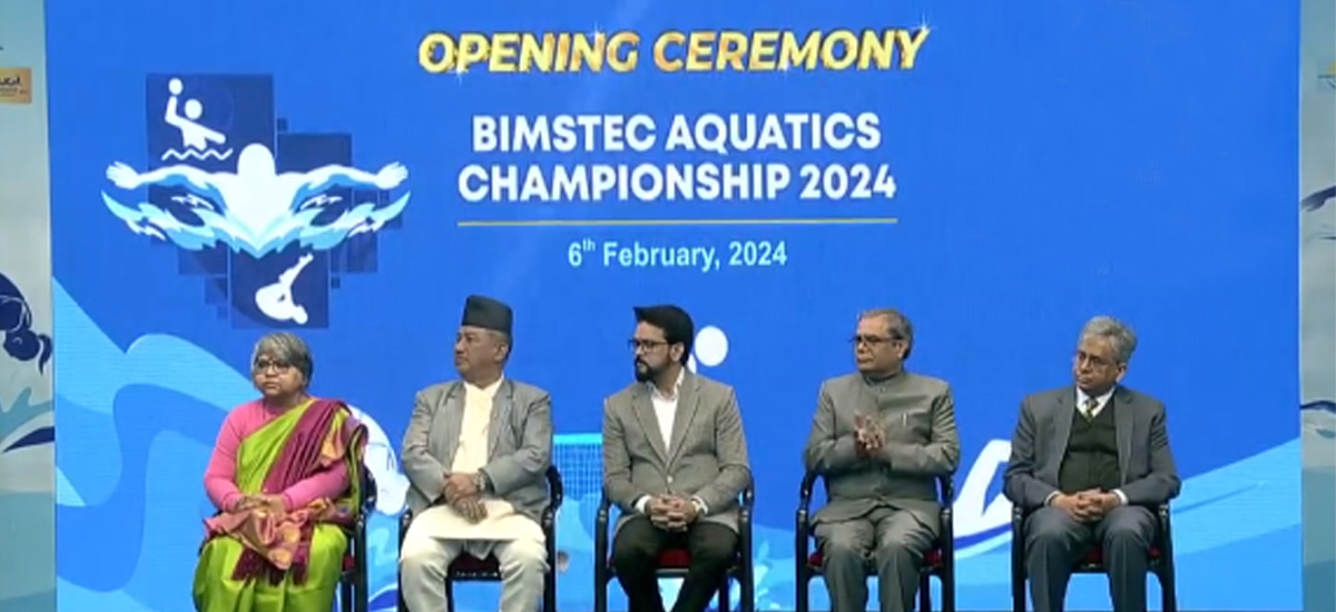 Sports Minister Limbu and his counterpart Thakur inaugurate BIMSTEC Aquatics Championship