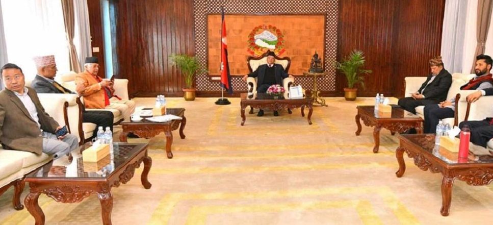 Meeting of ruling coalition at Baluwatar