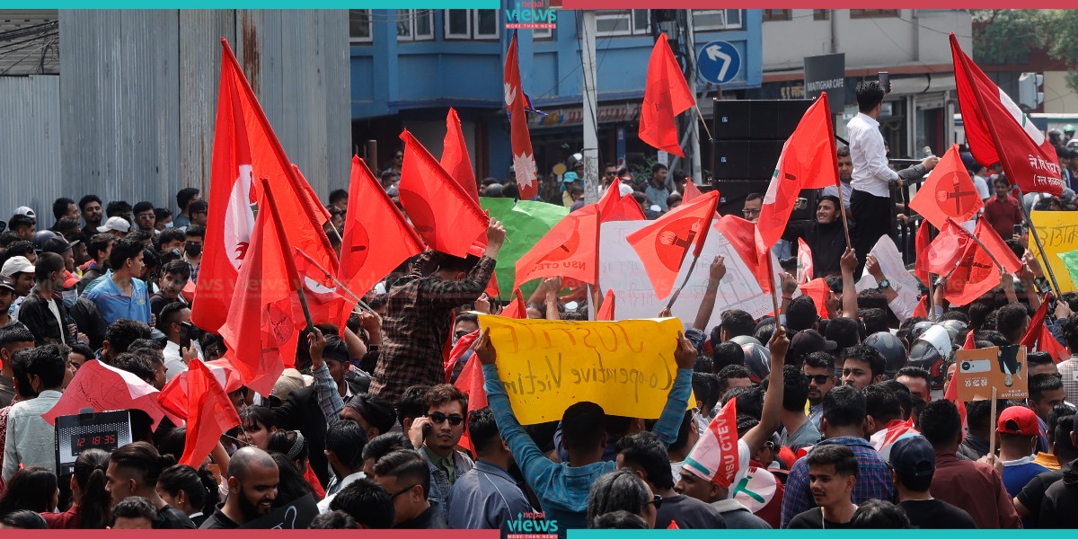 NSU's motorcycle protest rally against Oli and Home Minister Lamichhane (Photo Feature)