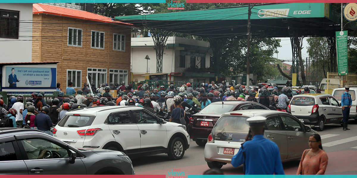 Kathmandu Valley's petrol pumps face scarcity of petroleum products (Photo Feature)