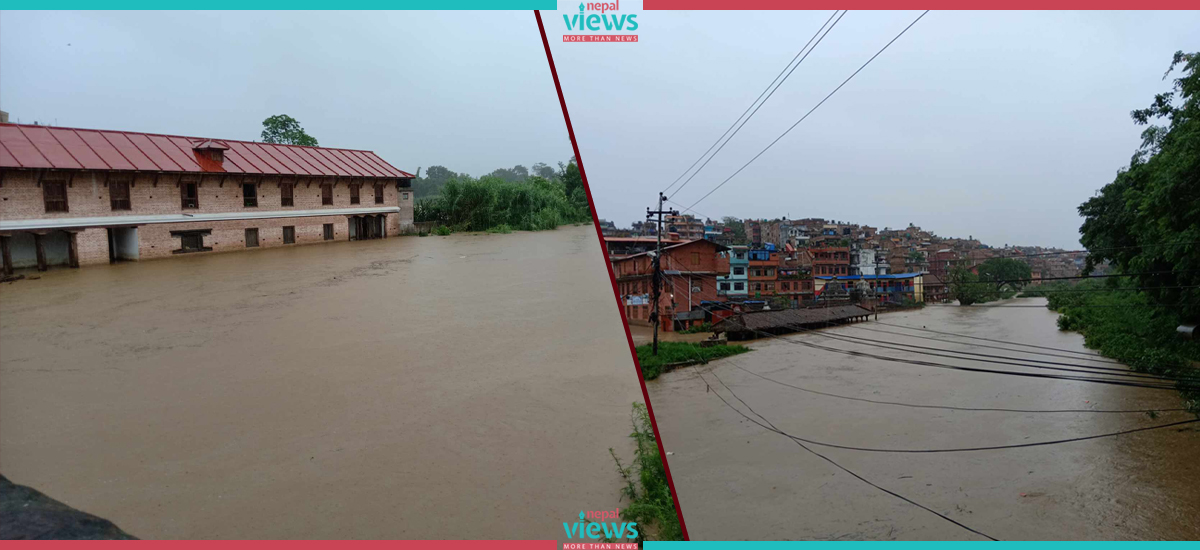 Water Level increases in Hanumante River; Submerged Ram Mandir and Barahi Pith premises (Photo Feature)