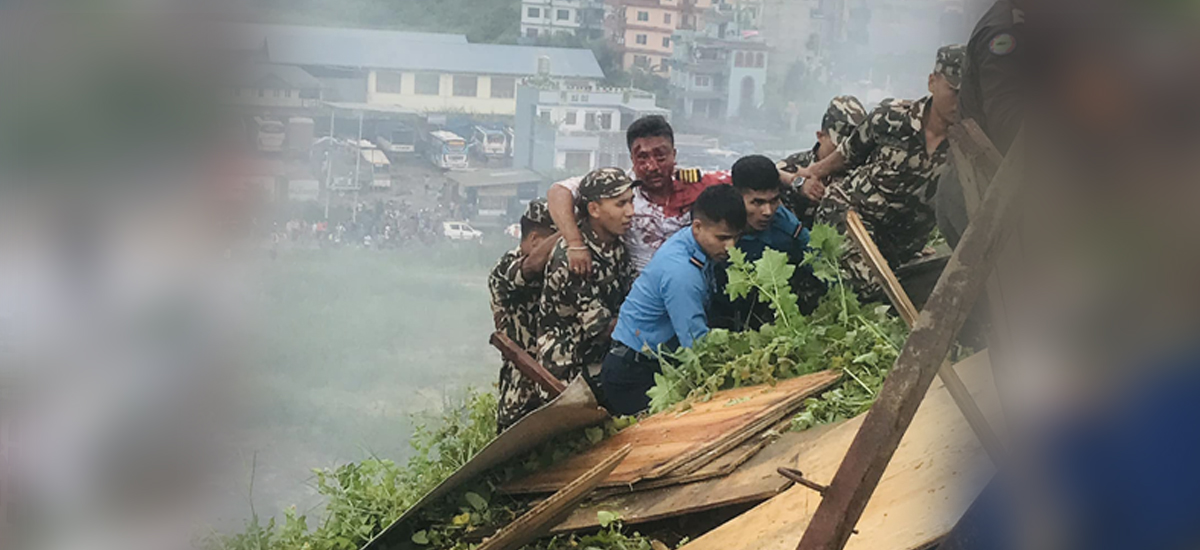 KMC: Captain Shakya's one bone of back, 3 ribs broken