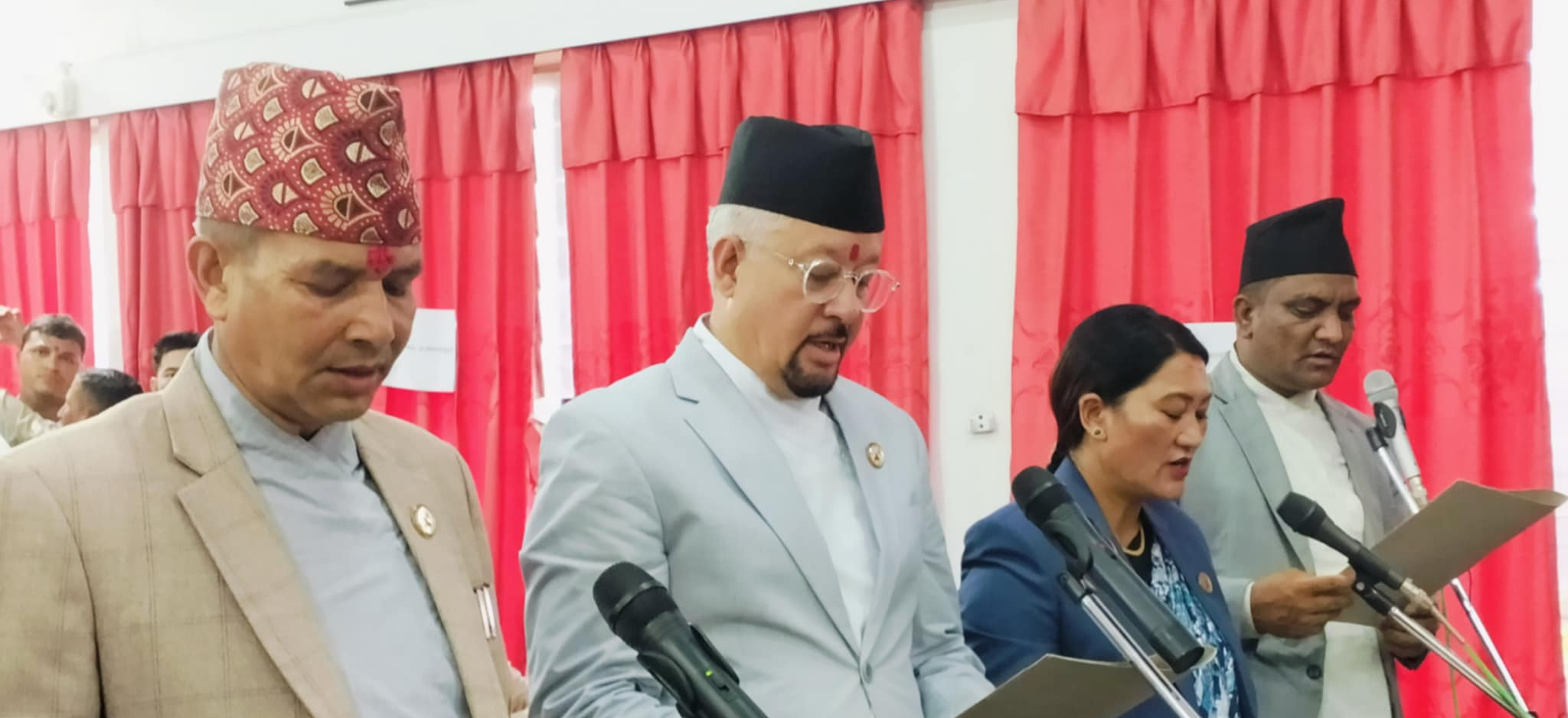 NC's 4 Ministers take oath of office and secrecy in Karnali