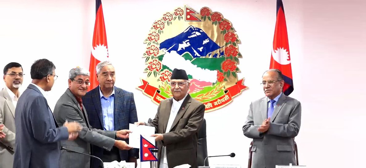 Task force submits TRC report to PM Oli and top leaders
