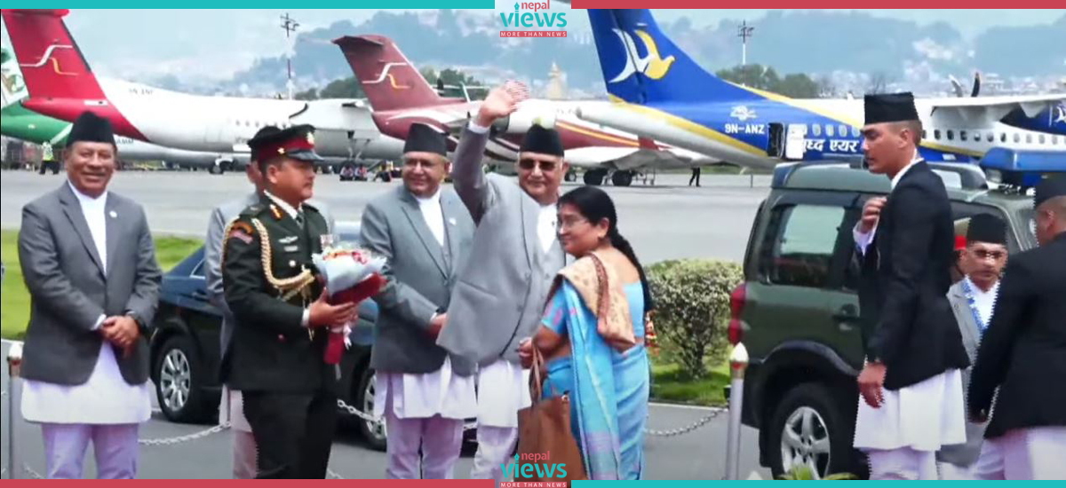 PM Oli leaves for USA