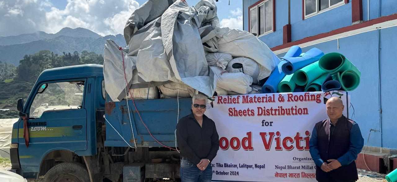 Nepal-India Friendship Council distributes aid to flood and landslide victims