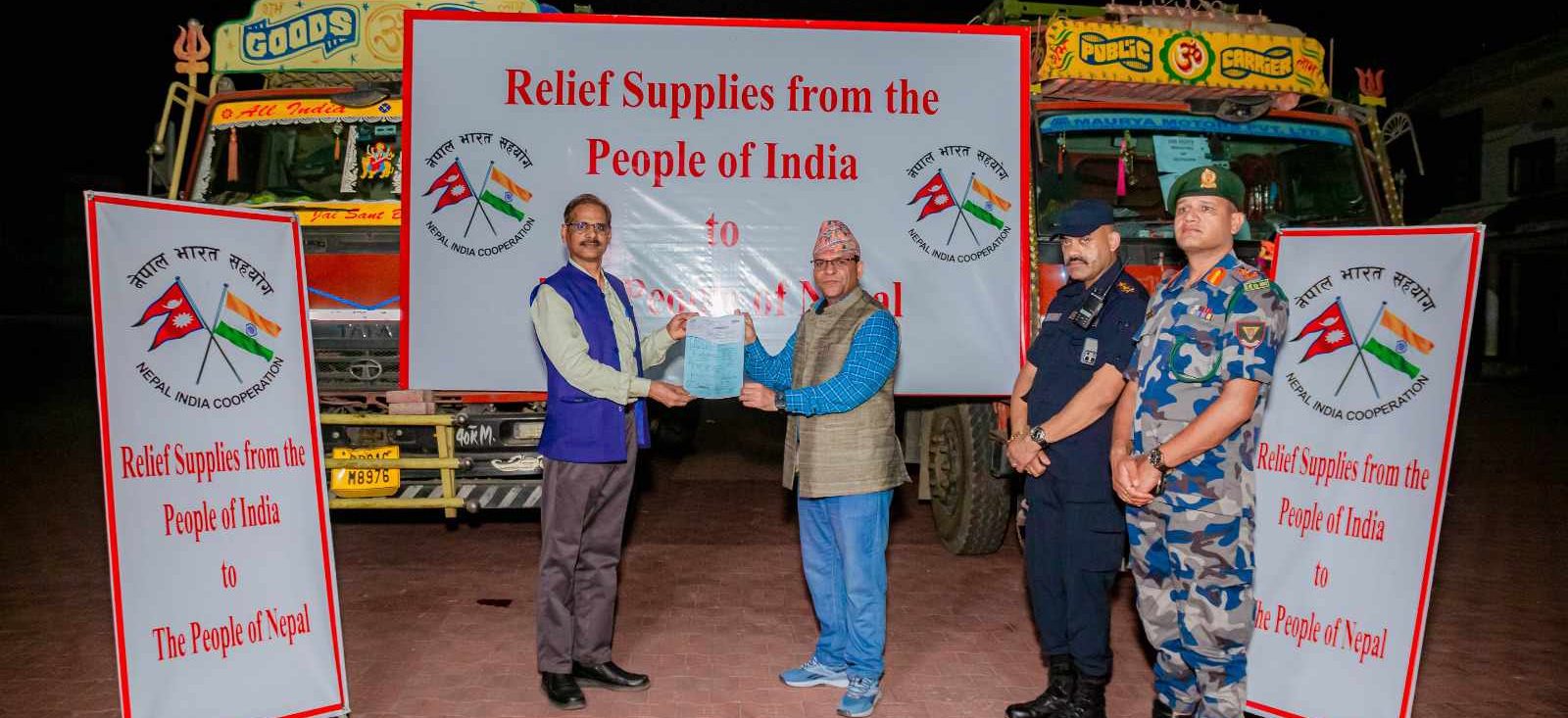 India hands over first consignment of components for 10 prefabricated steel bridges to Nepal 