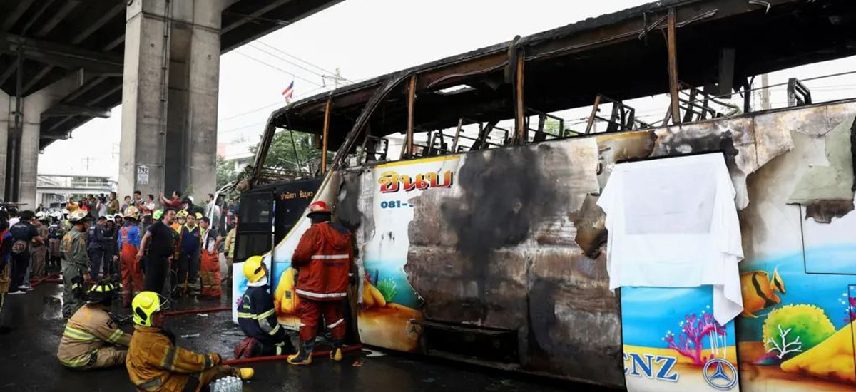 Multiple deaths in school bus fire in Thailand
