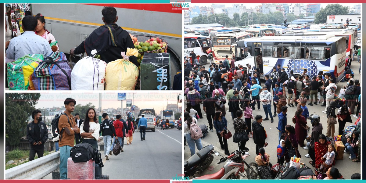 People rushing to return home (Photo Feature)