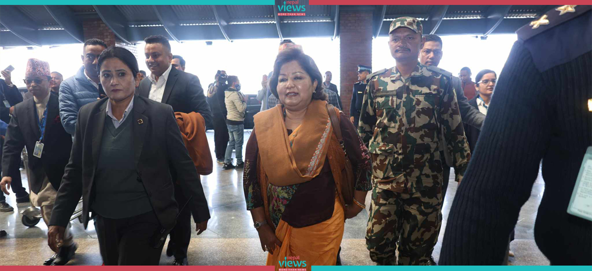 Foreign Minister Dr. Rana departing for India from Europe; Meeting with her counterpart Dr. Jaishankar underway