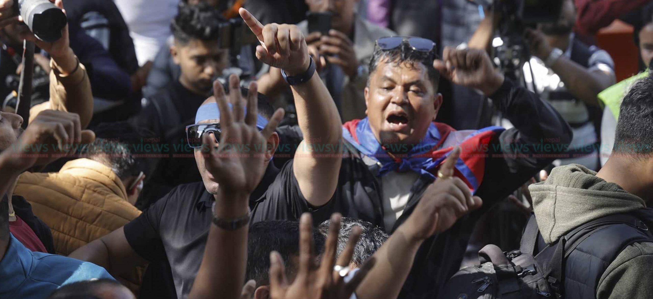 Police fire tear gas at RSP Cadres in Pokhara