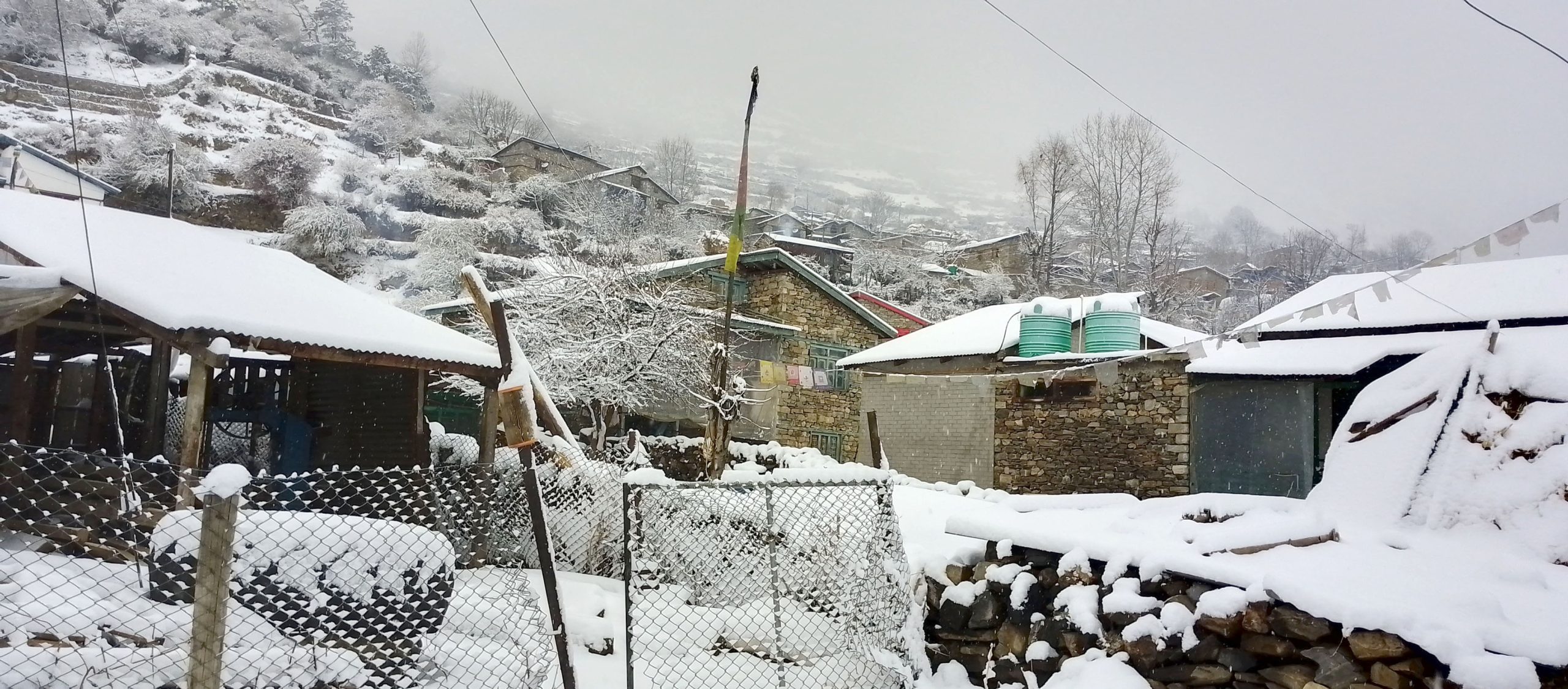 Snowfall in Humla