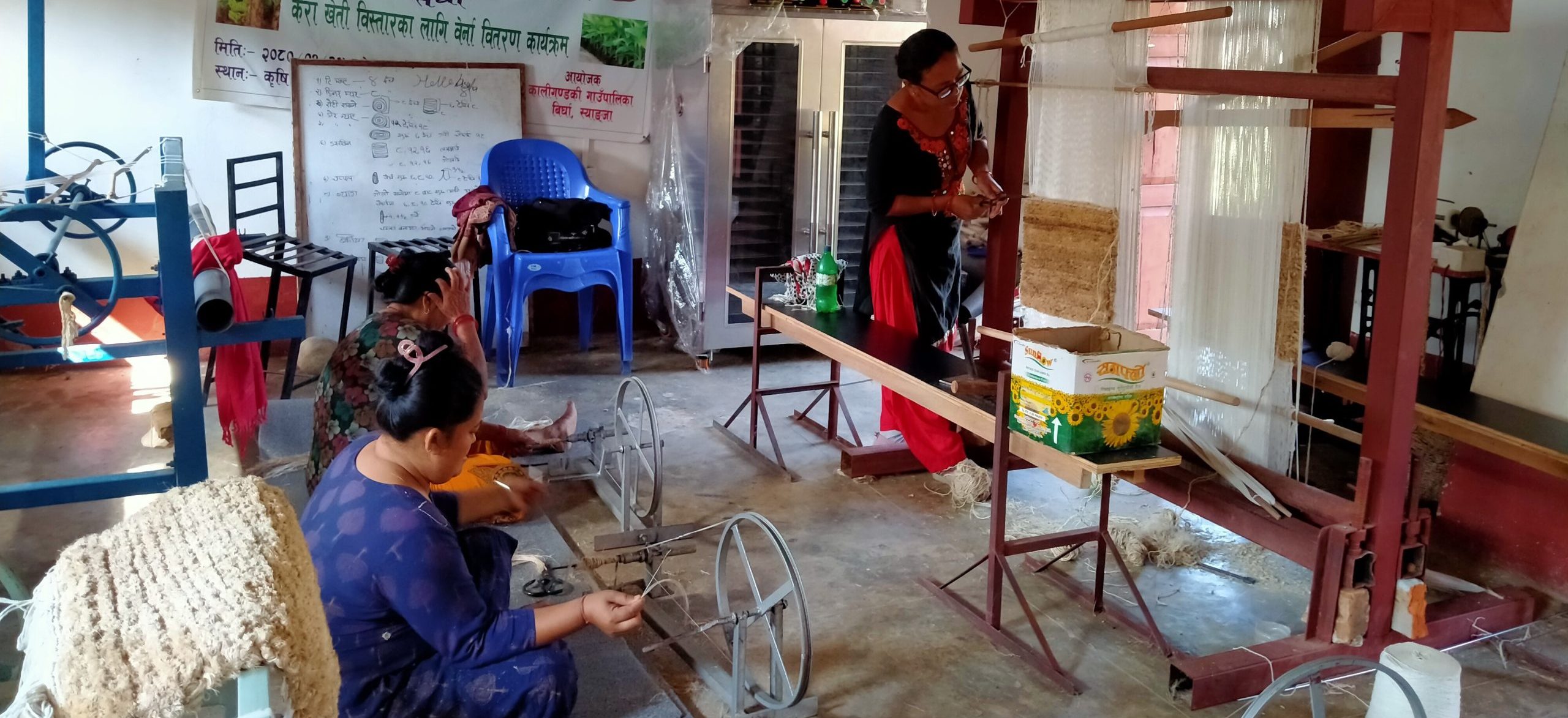 Handicraft items from banana fiber in Kaligandaki