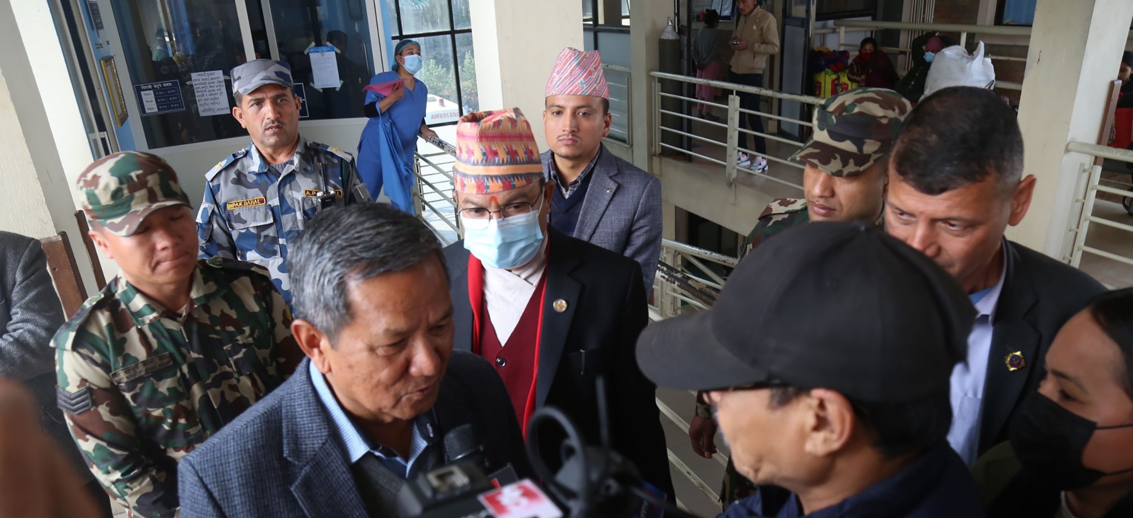 Chief Justice, Communications Minister, CPN(UML) Vice Chair inquire about health of DPM Paudel, Mayor Acharya