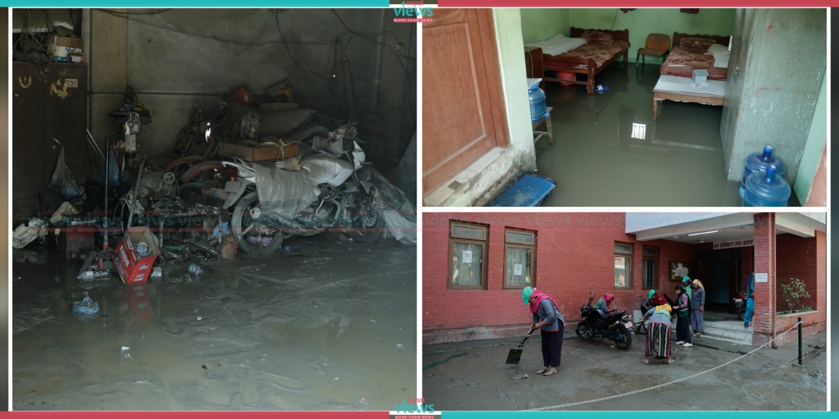 Babarmahal waterlogged incident: Clearing debris at Forestry Complex (Photo Feature)