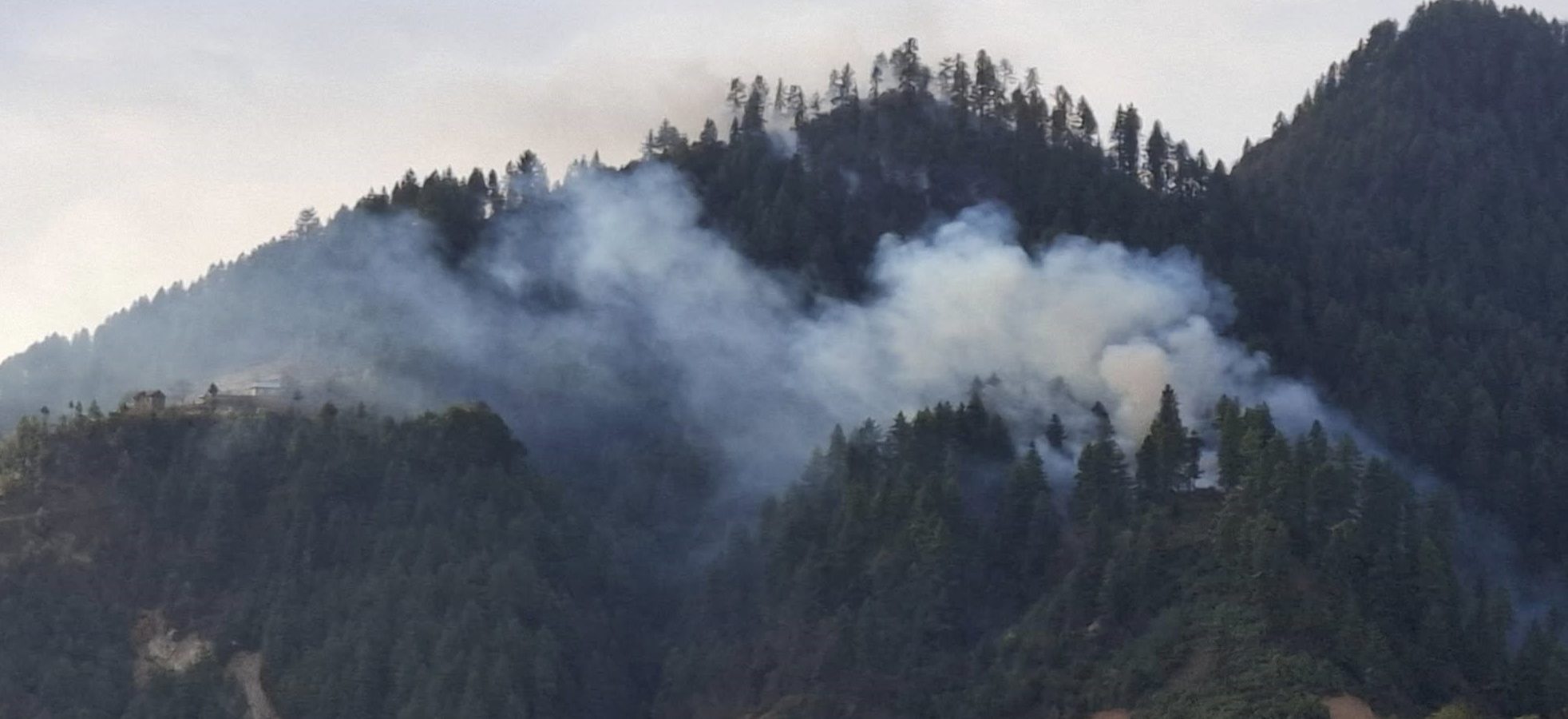 Efforts on to douse fire at Gorakhnath community forest in Kavre