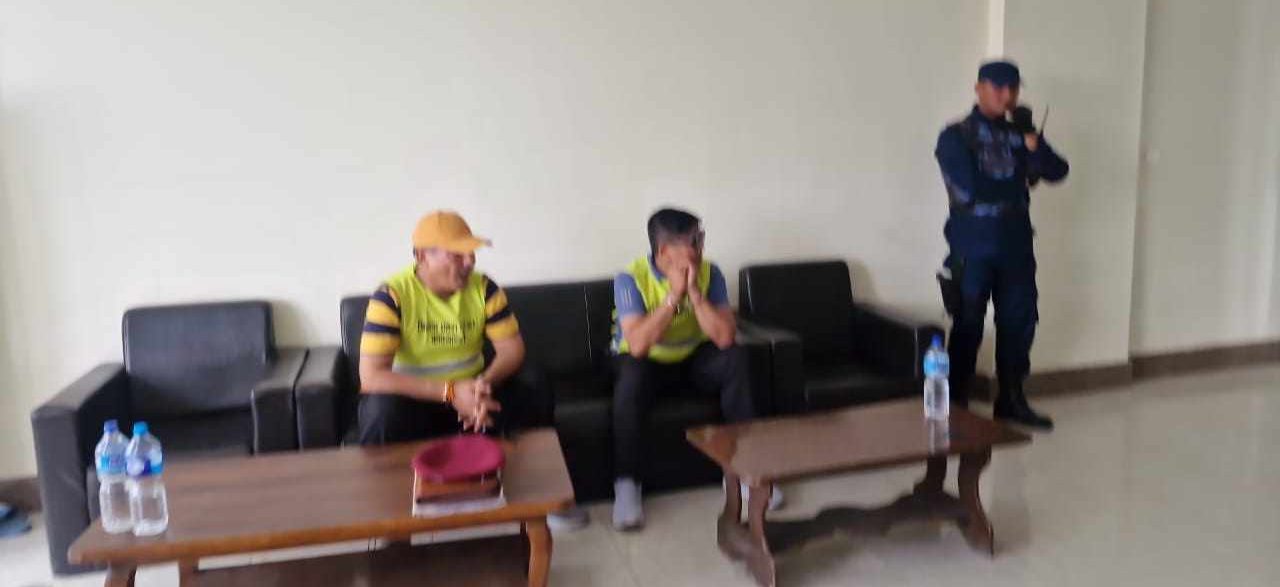 Preparation to present Durga Prasai and his bodyguard at Court