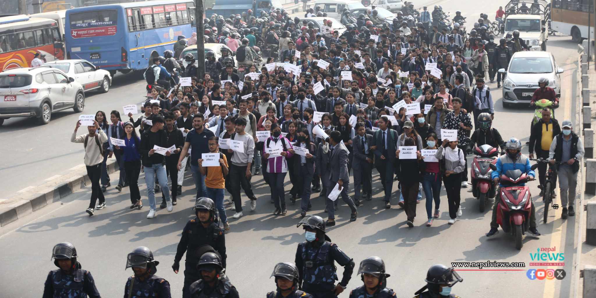 Students demonstrate demanding justice for Rebika Khatri and her brother (Photo Feature)