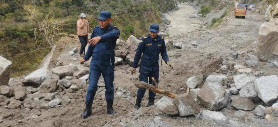 Karnali highway blocked