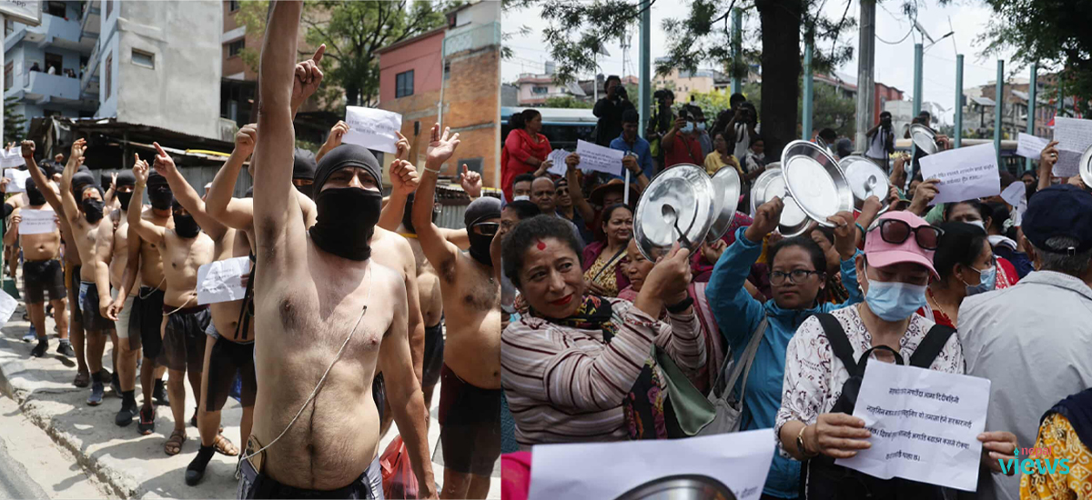 Cooperative victims stage semi-naked demonstration (Photo Feature)