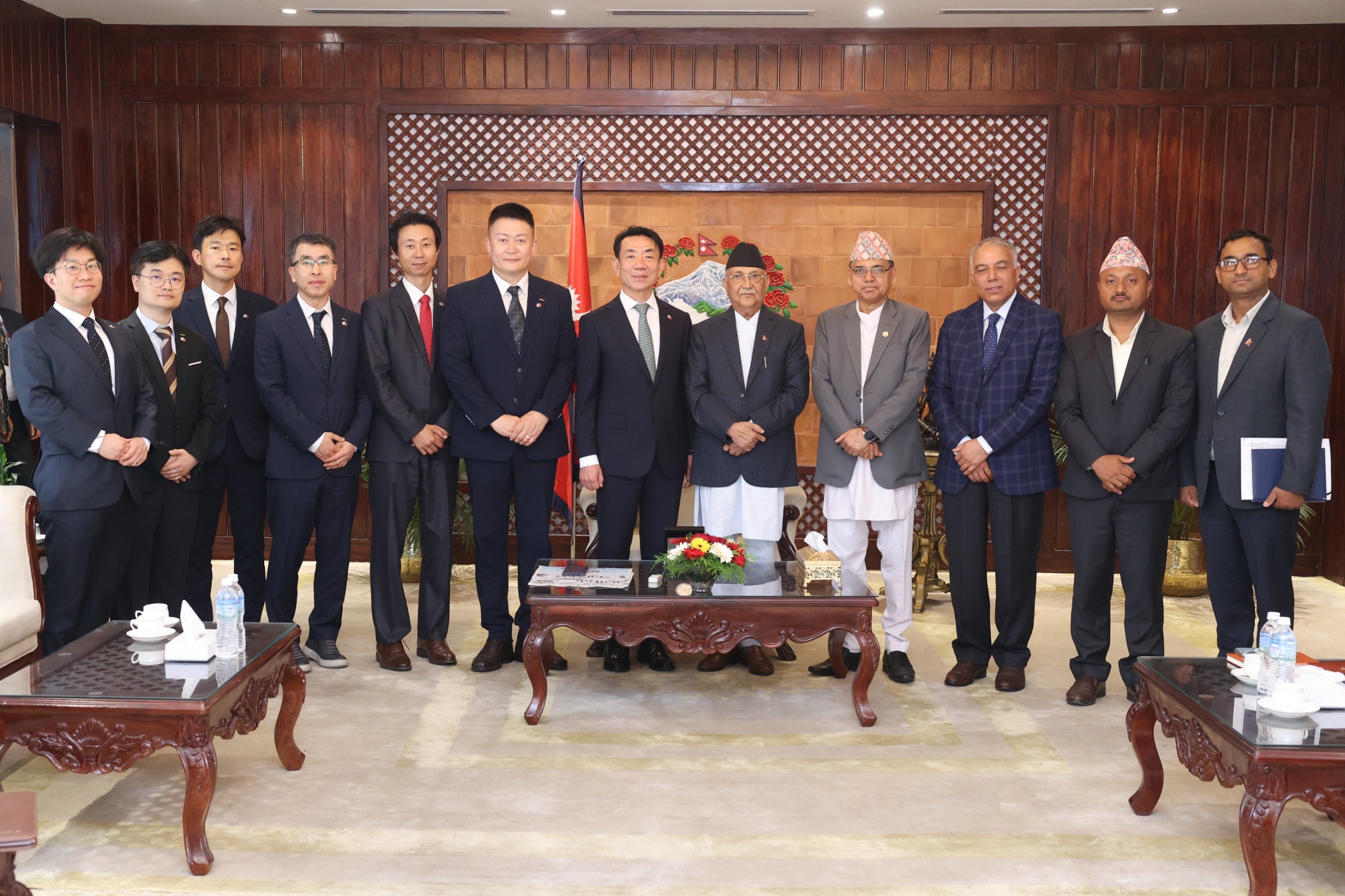 PM Oli and Korea Railroad Corporation Chair hold meeting