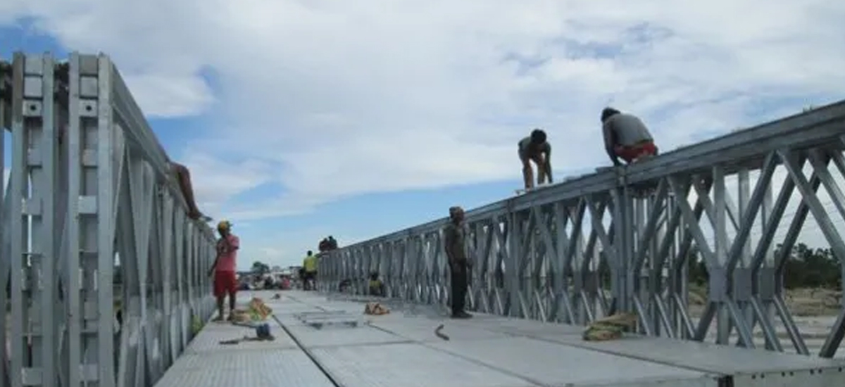 Sunkoshi Bridge Two Temporary Bailey Bridges Removed from Sunkoshi River in Khotang · K ...